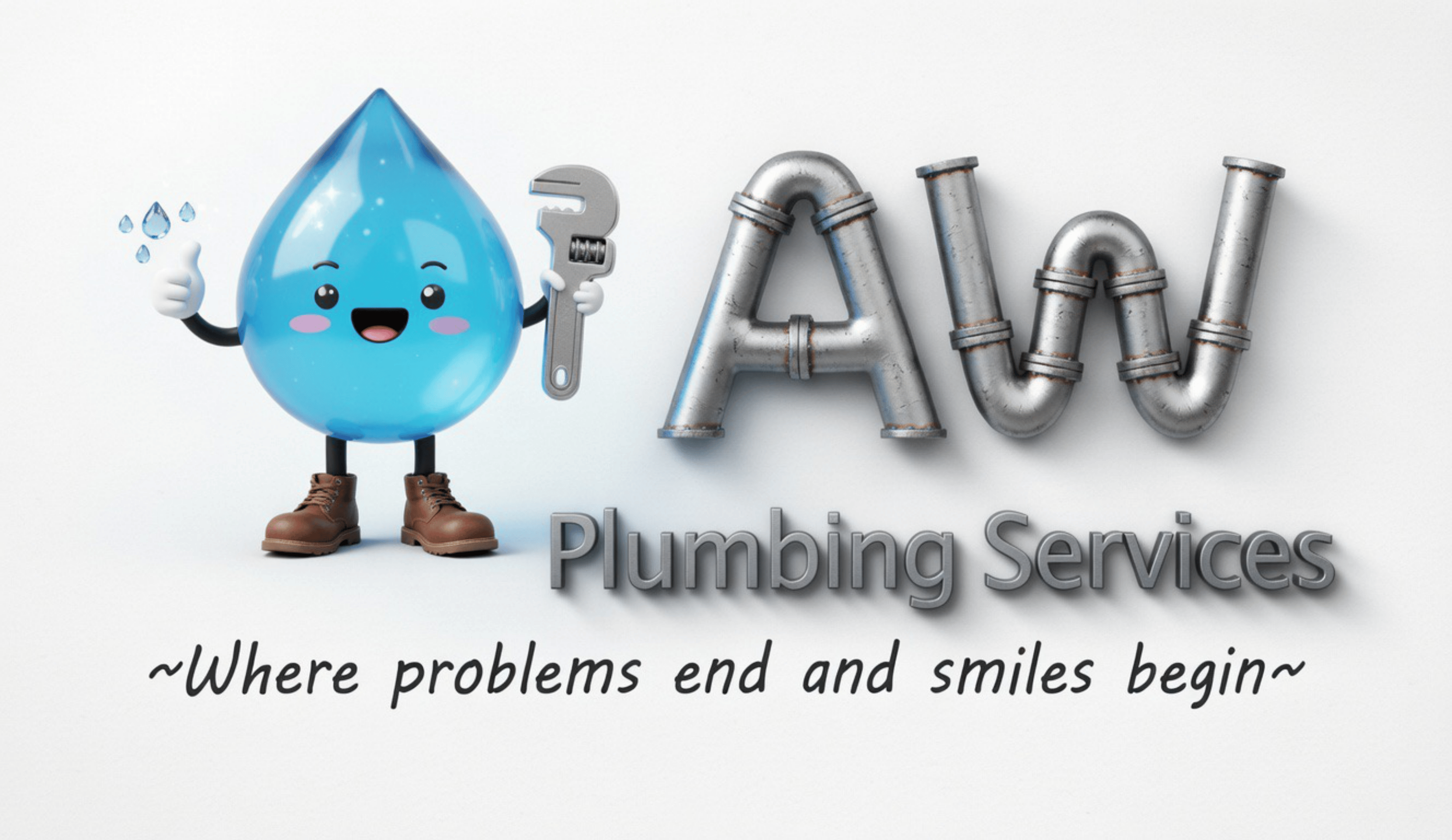 Happy water drop logo